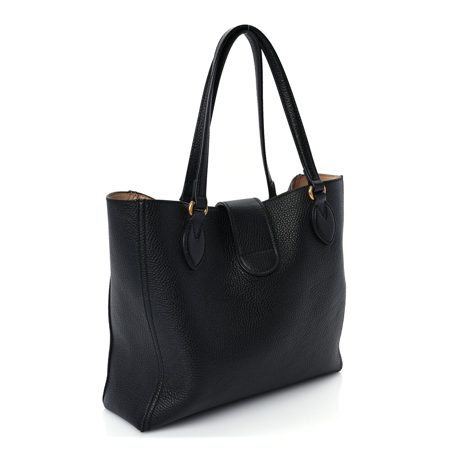 Gucci New Sakai Calfskin Lux Small Dahlia Tote  Black