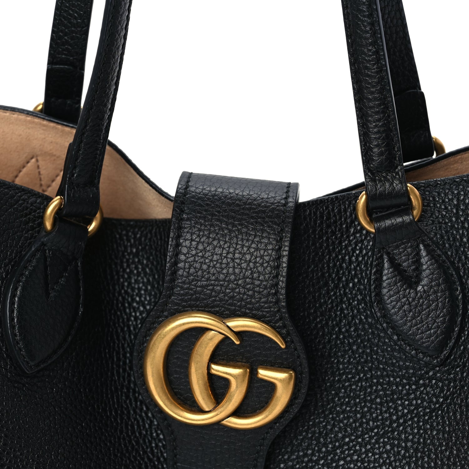 Gucci New Sakai Calfskin Lux Small Dahlia Tote  Black