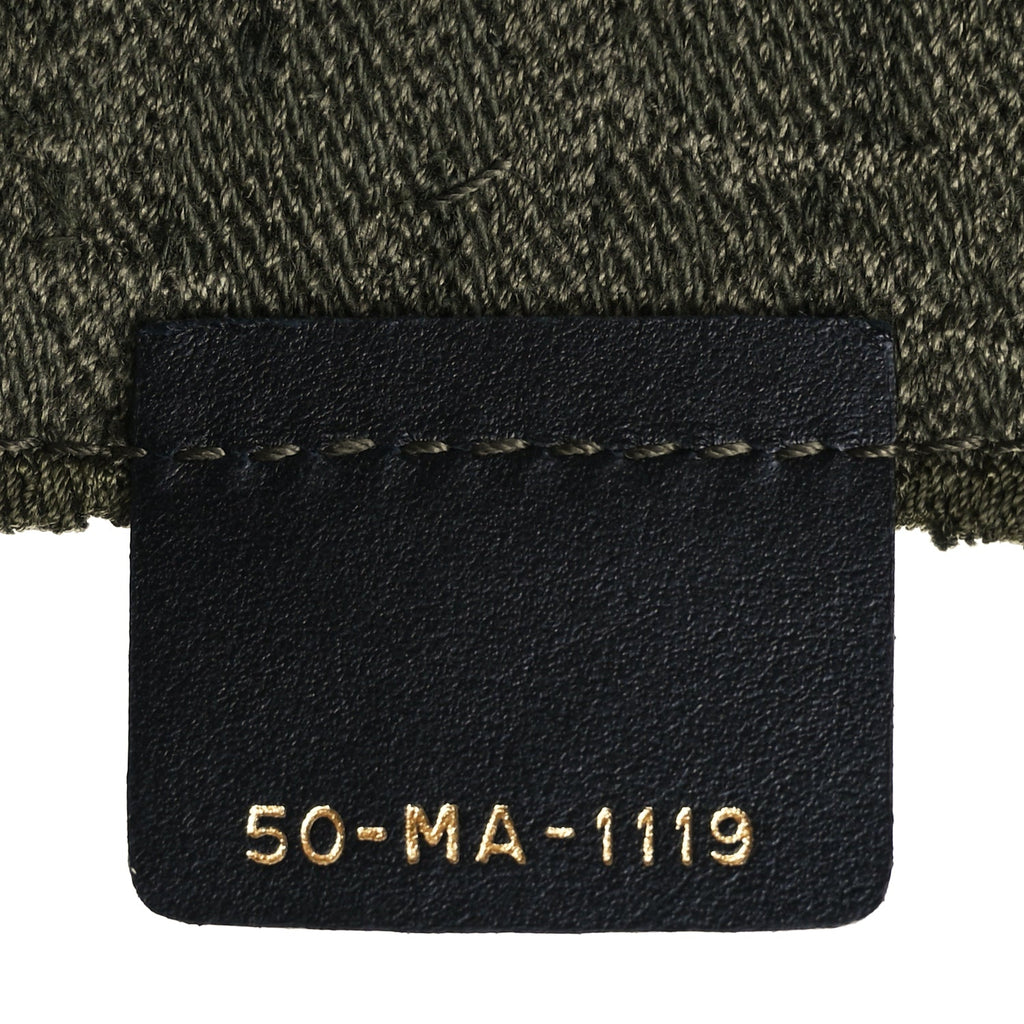 Christian Dior Oblique Embroidered Saddle Belt Pouch Green
