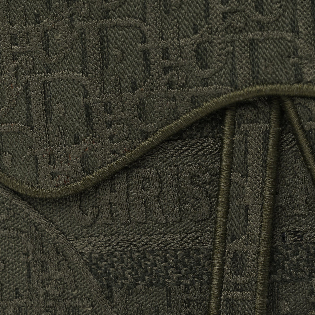 Christian Dior Oblique Embroidered Saddle Belt Pouch Green