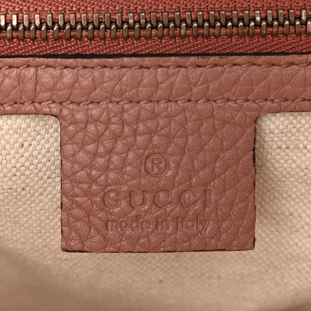 Gucci Calfskin Small GG Marmont Top Handle Bag Rosy Phard