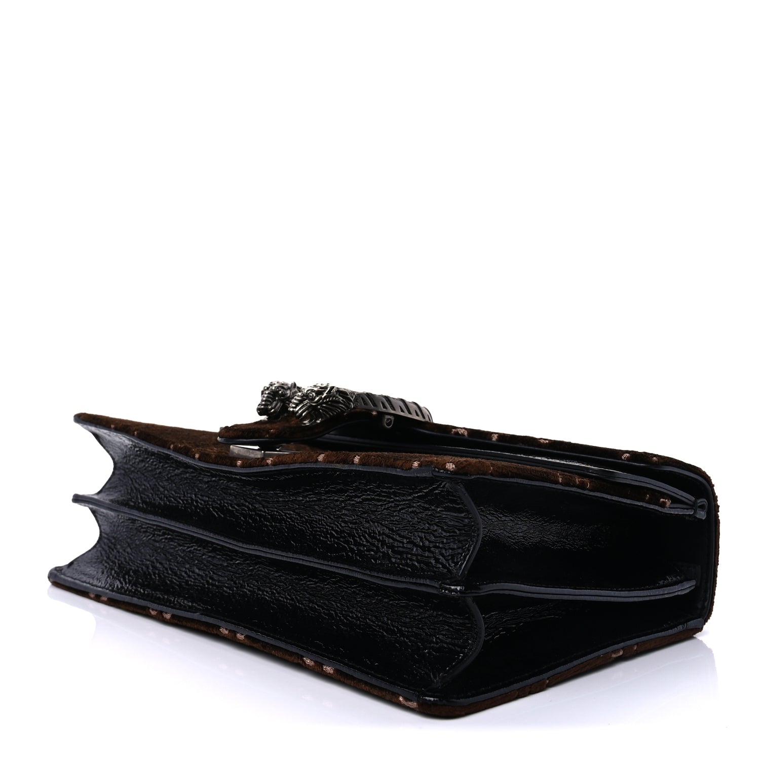 Gucci Velvet Skipper GG Monogram Small Dionysus Shoulder Bag Brown Black
