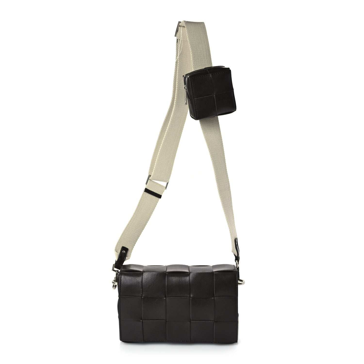 Bottega Veneta Calfskin Maxi Intrecciato Versatile Cassette Bag Brown