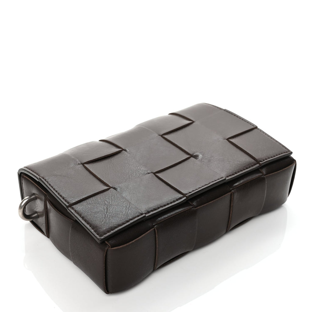 Bottega Veneta Calfskin Maxi Intrecciato Versatile Cassette Bag Brown