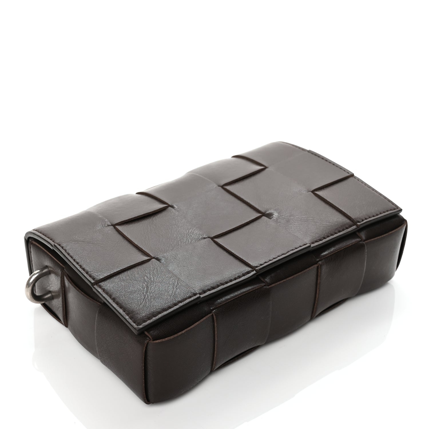 Bottega Veneta Calfskin Maxi Intrecciato Versatile Cassette Bag Brown
