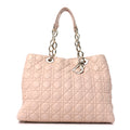 Christian Dior Lambskin Cannage Large Dior Soft Shopping Tote Light Pink
