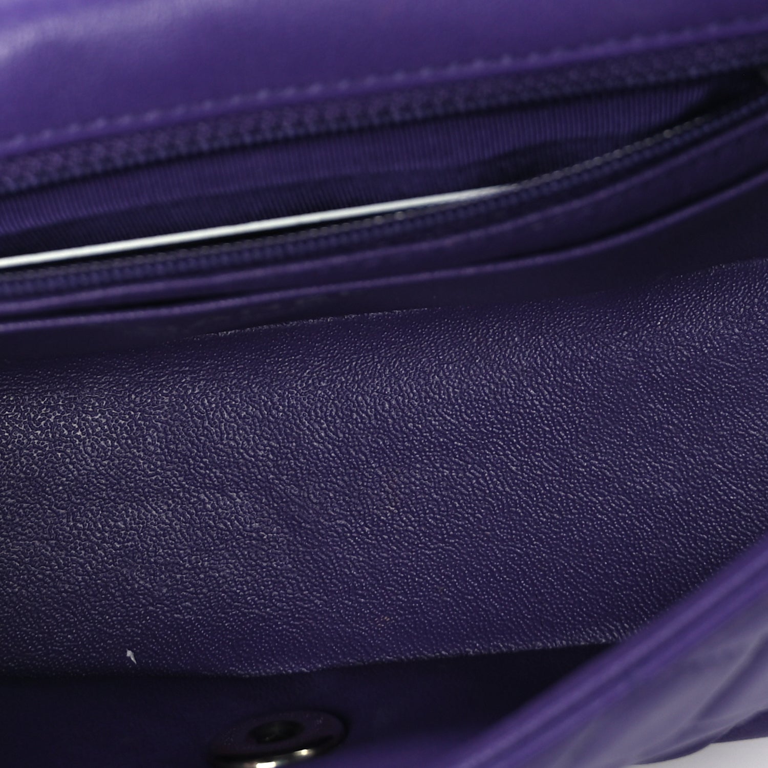 Chanel Lambskin Quilted Mini Rectangular Flap  Purple