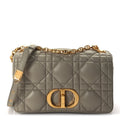 Christian Dior Calfskin Macrocannage Medium Caro Bag  Sand