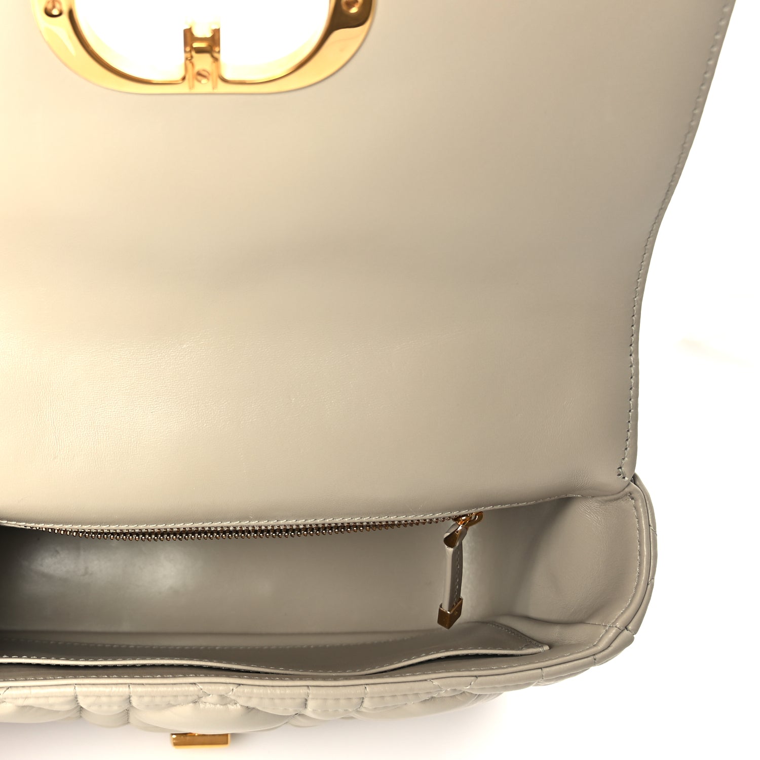 Christian Dior Calfskin Macrocannage Medium Caro Bag  Sand