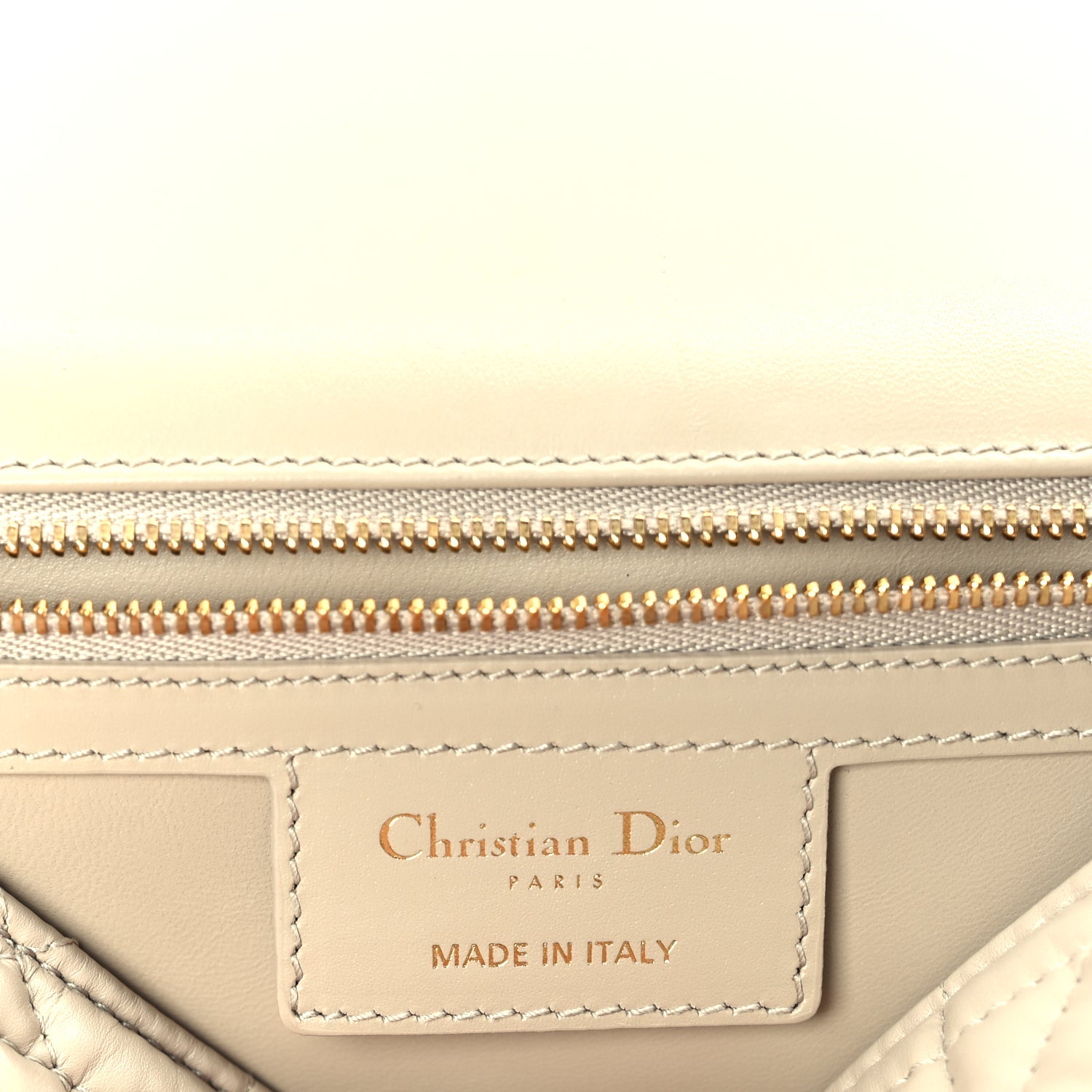 Christian Dior Calfskin Macrocannage Medium Caro Bag  Sand