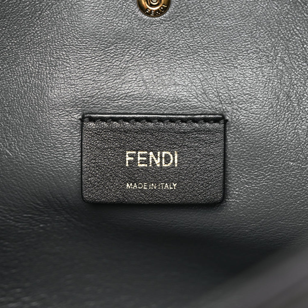 Fendi Snakeskin O'Lock Zipper Black