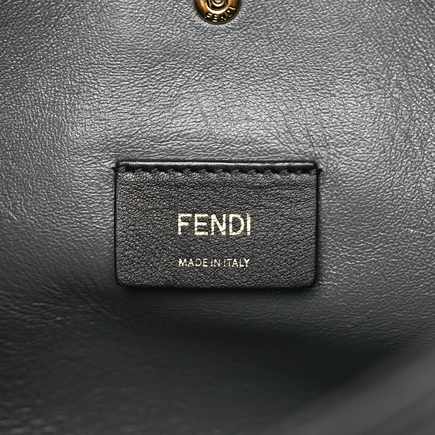 Fendi Snakeskin O'Lock Zipper Black