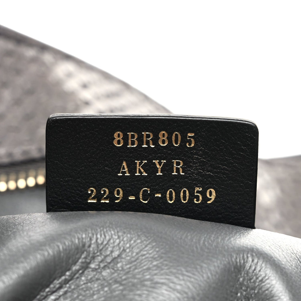 Fendi Snakeskin O'Lock Zipper Black