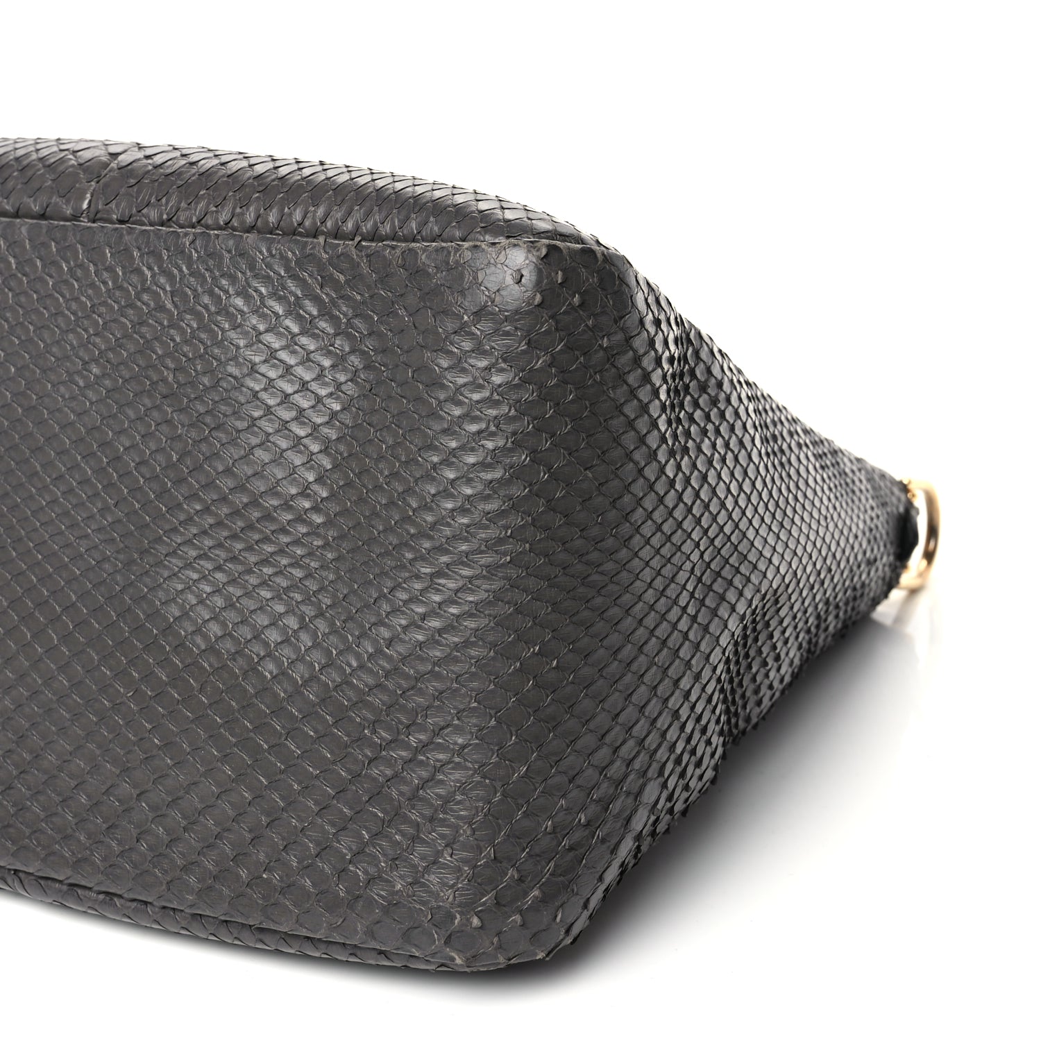 Fendi Snakeskin O'Lock Zipper Black