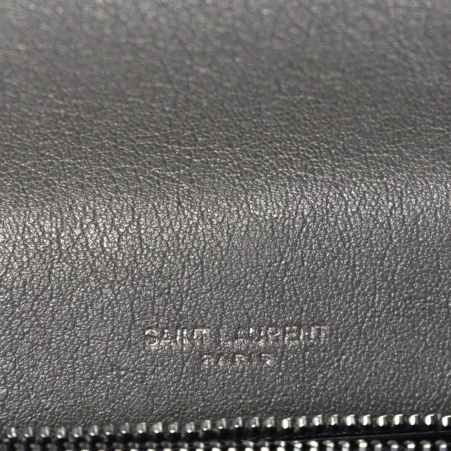 Saint Laurent Sheepskin Matelasse Chevron Monogram Medium College Satchel Dark Anthracite