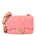 Chanel Lambskin Quilted Mini Funky Town Flap Pink