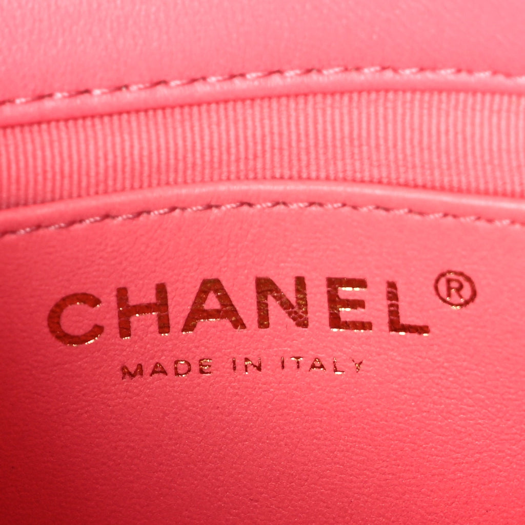 Chanel Lambskin Quilted Mini Funky Town Flap Pink