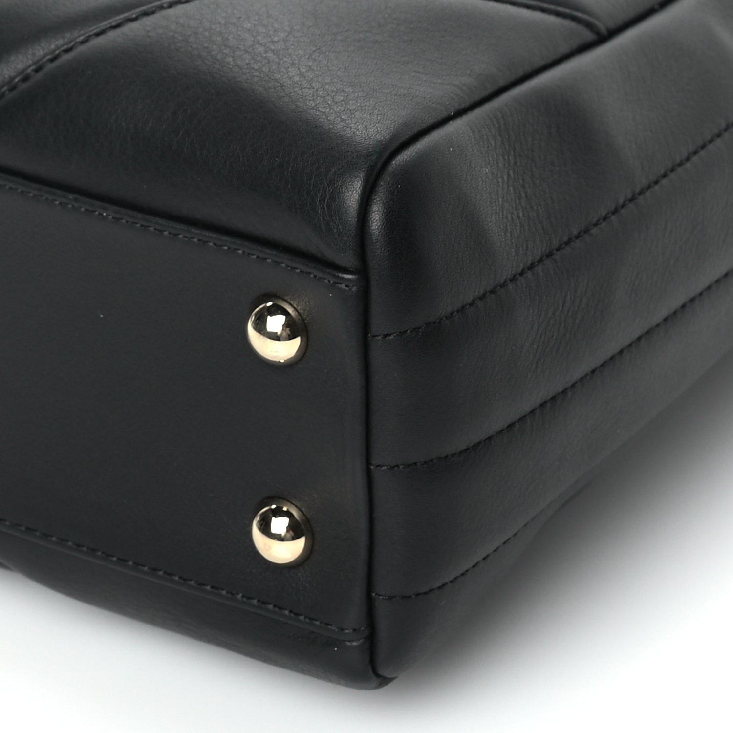 Chanel Calfskin Chevron Quilted Small Statement Shopping Tote Black