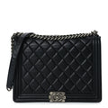 Chanel Lambskin Quilted Large Boy Flap Black