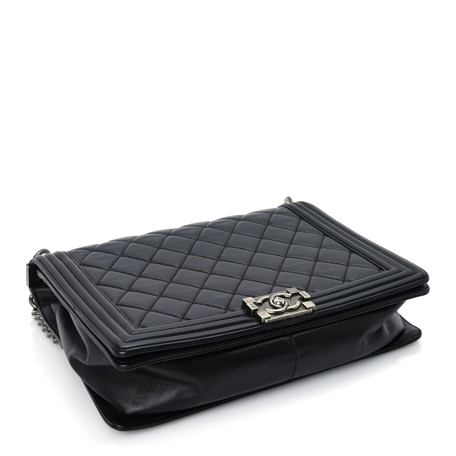 Chanel Lambskin Quilted Large Boy Flap Black