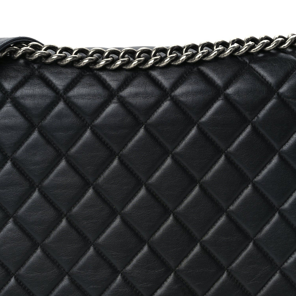 Chanel Lambskin Quilted Large Boy Flap Black
