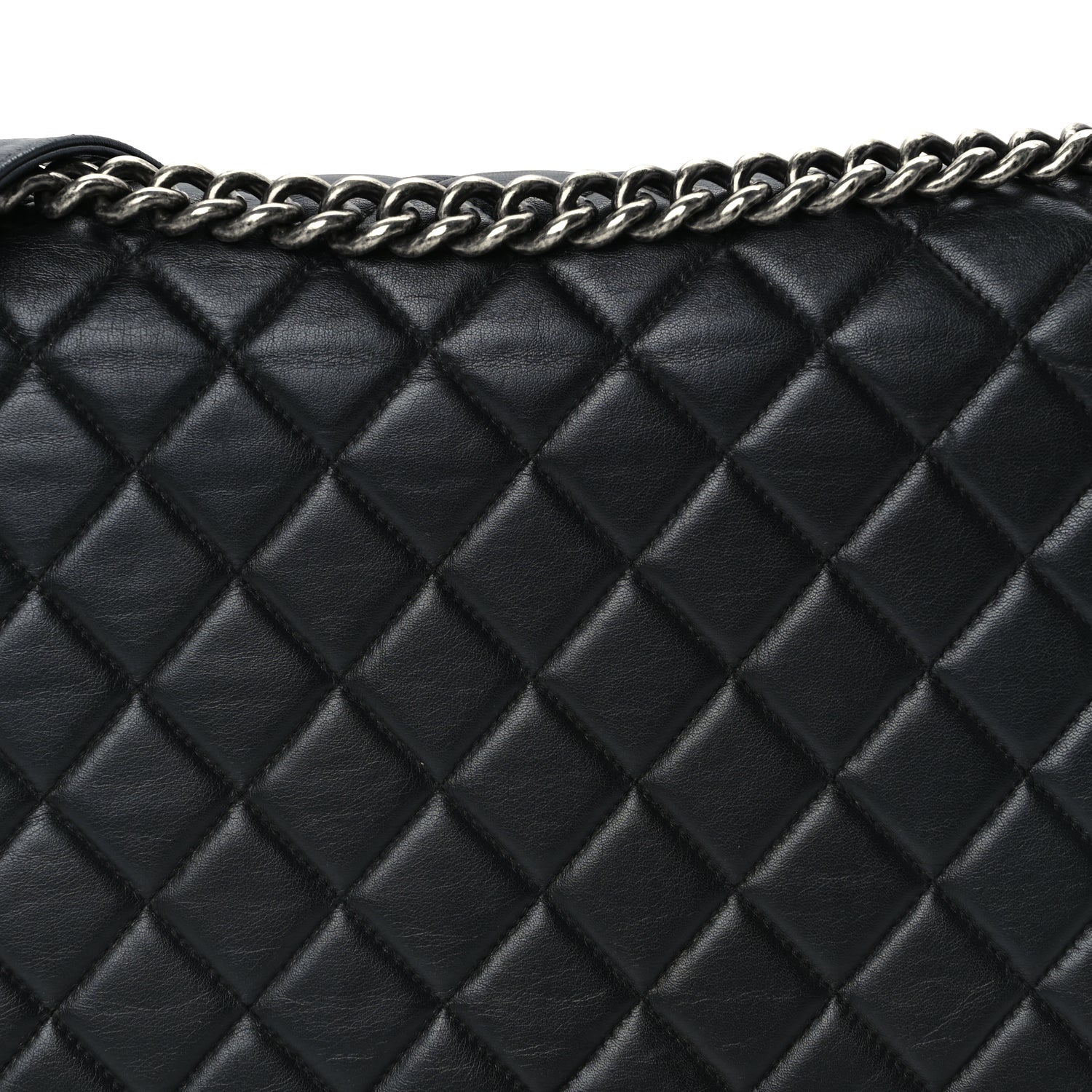Chanel Lambskin Quilted Large Boy Flap Black