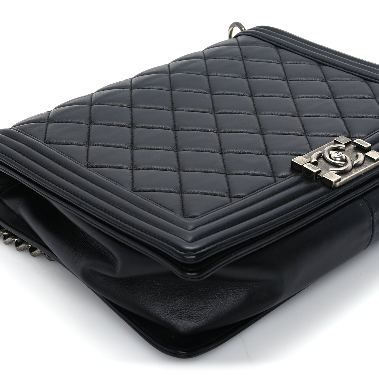 Chanel Lambskin Quilted Large Boy Flap Black