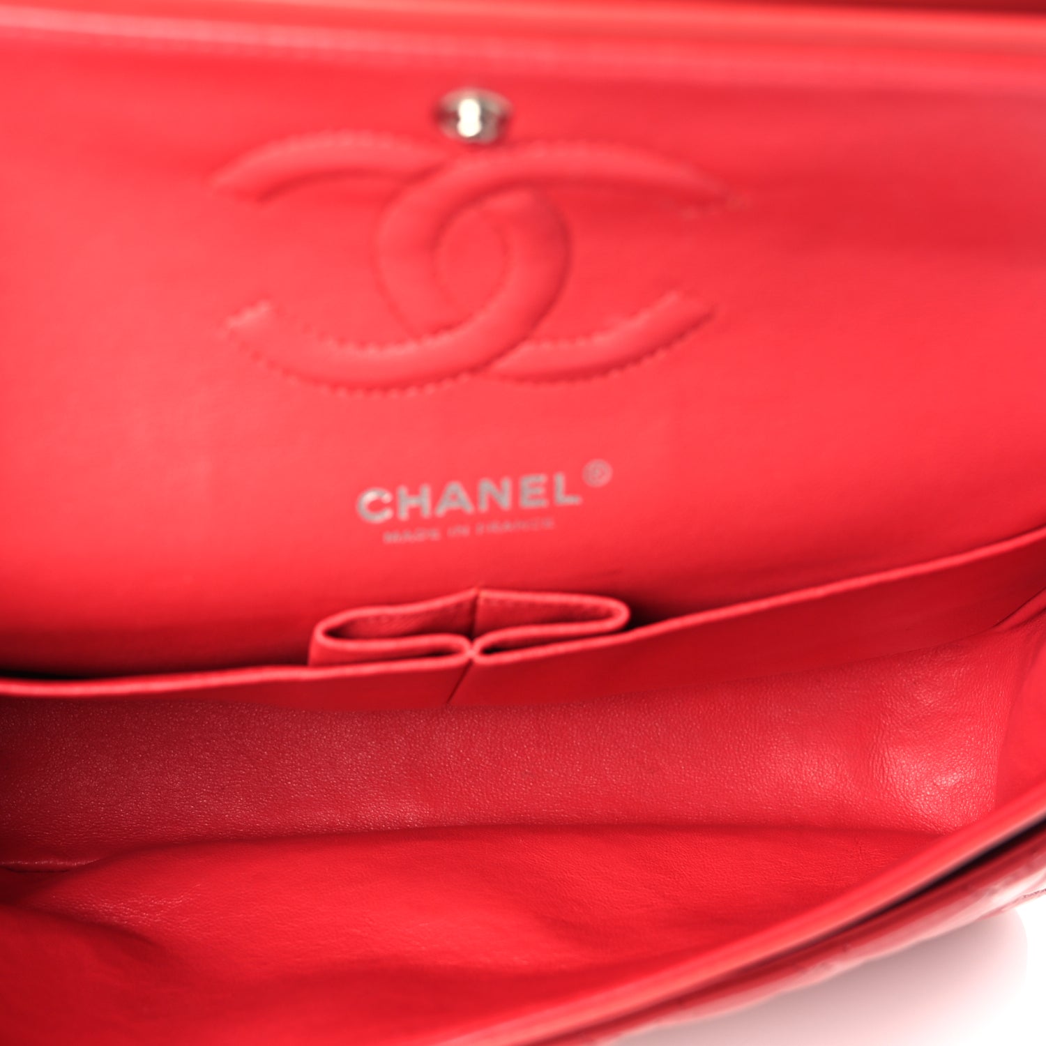 Chanel Patent Quilted Medium Double Flap Dark Pink