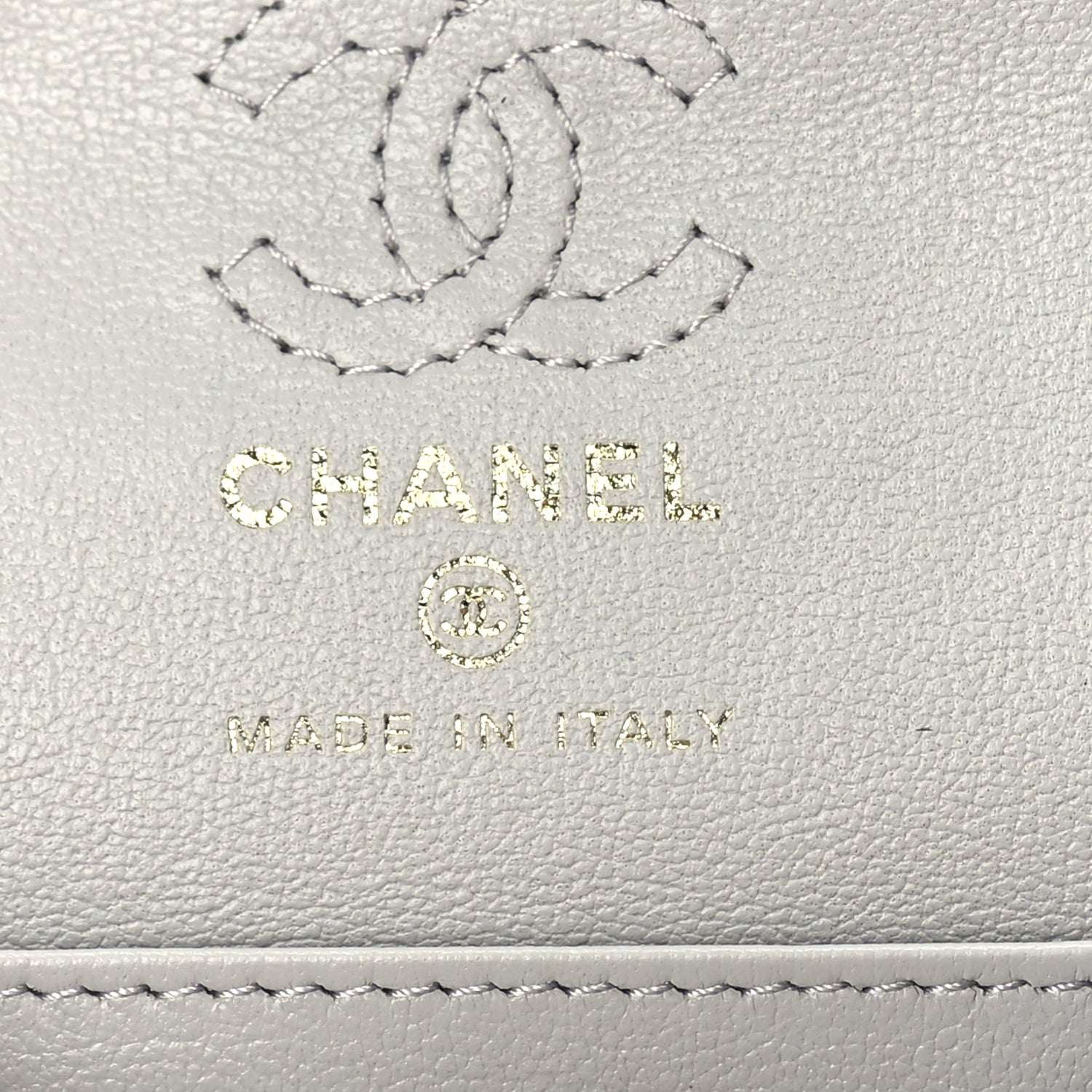 Chanel Lambskin Quilted Mini Flap Bag Charm With Hook  Grey