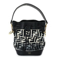 Fendi TPU FF Vitello Grace F is Fendi Mini Mon Tresor Bucket Bag Black