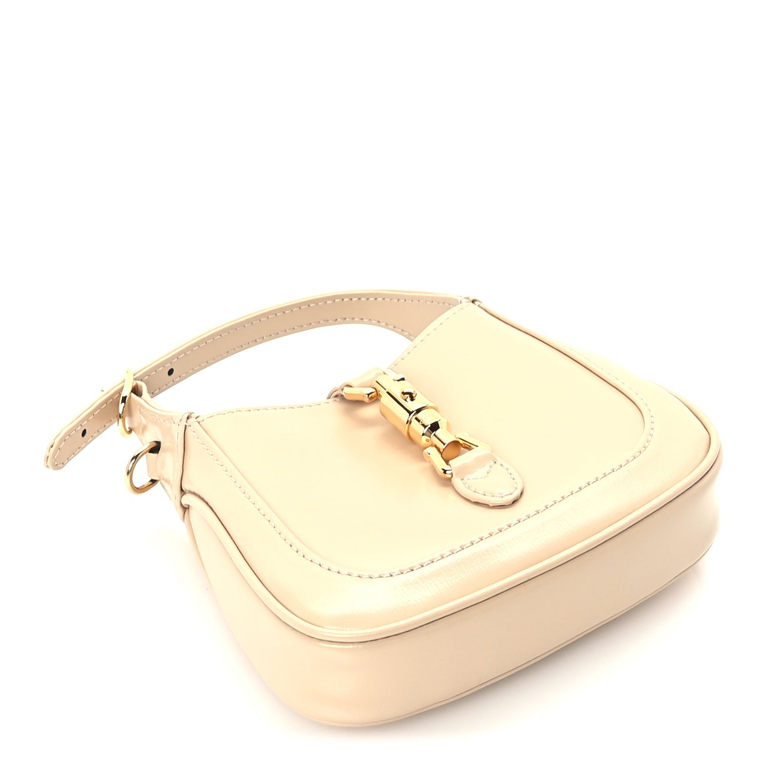 Gucci Boarded Dyana Lux Calfskin Nano Jackie 1961 Hobo  Beige