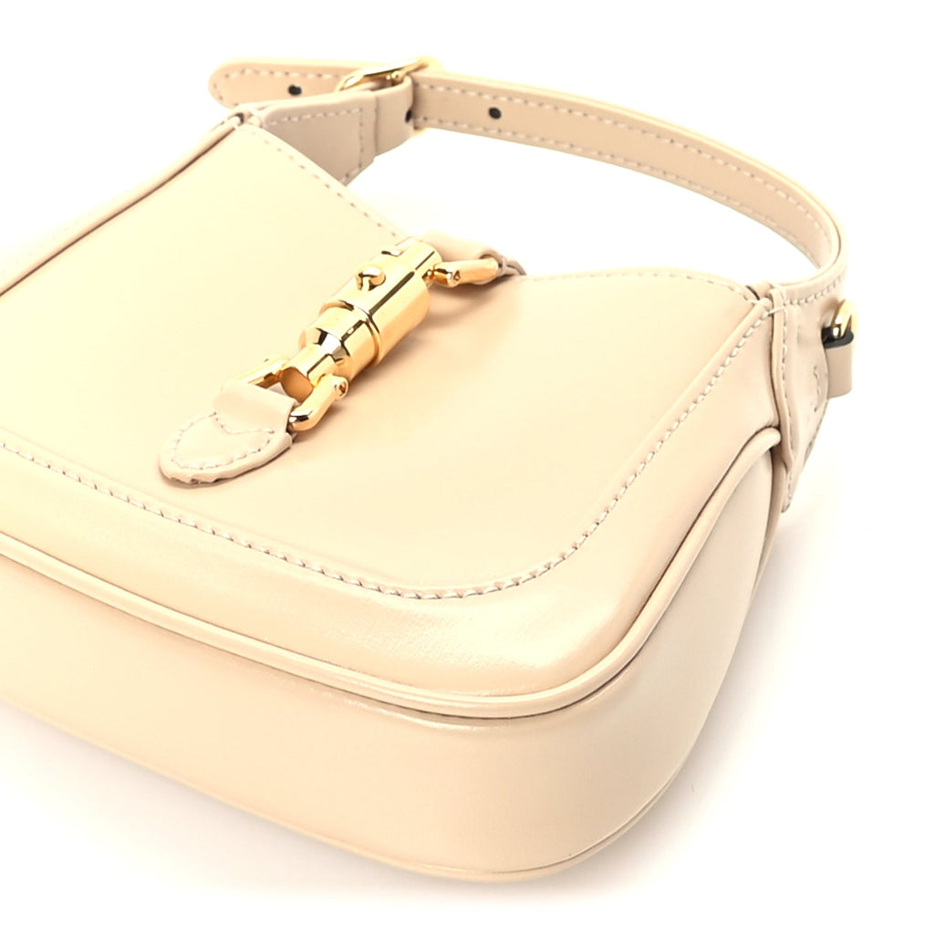 Gucci Boarded Dyana Lux Calfskin Nano Jackie 1961 Hobo  Beige
