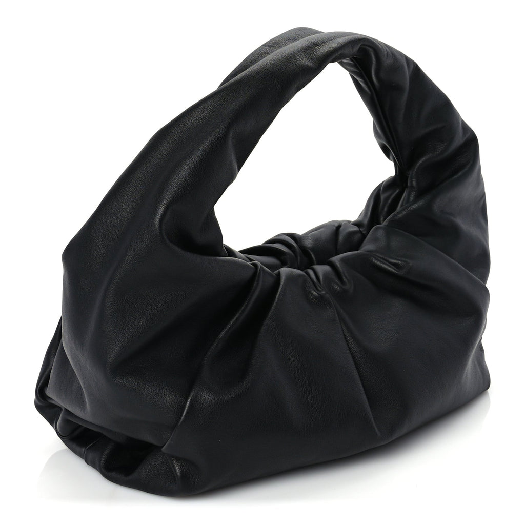Bottega Veneta Smooth Butter Calfskin Small The Shoulder Pouch Black