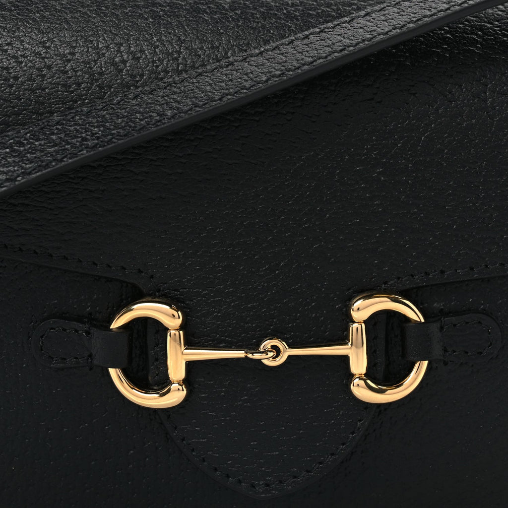 Gucci Calfskin Horsebit 1955 Shoulder Bag Black