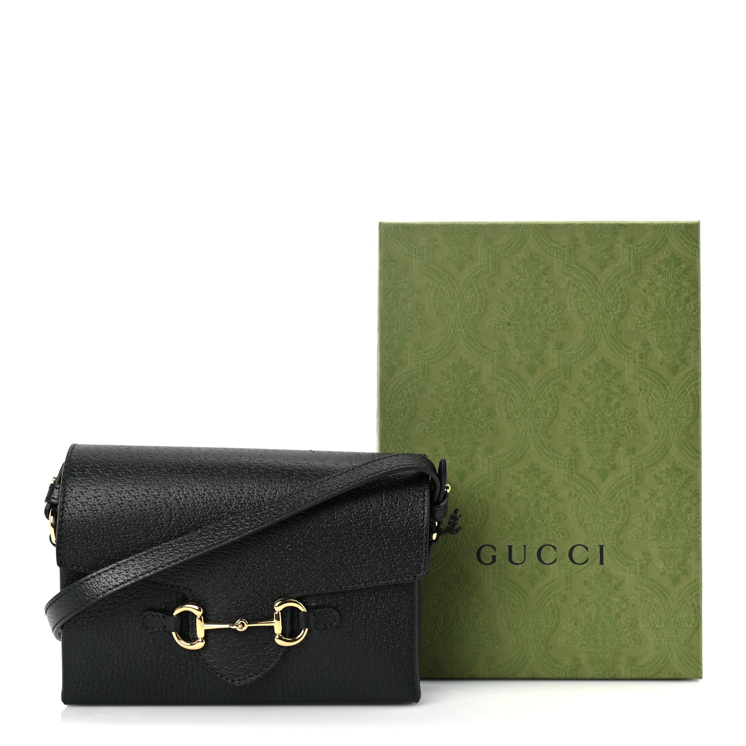 Gucci Calfskin Horsebit 1955 Shoulder Bag Black