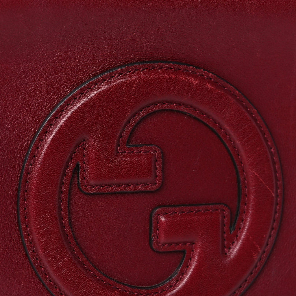 Gucci Calfskin Mini Blondie Bag  Rosso