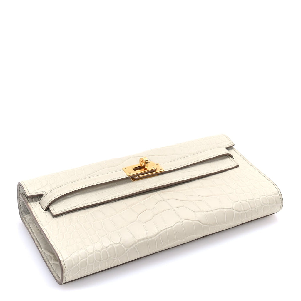 Hermes Matte Alligator Kelly Wallet To Go  Betton
