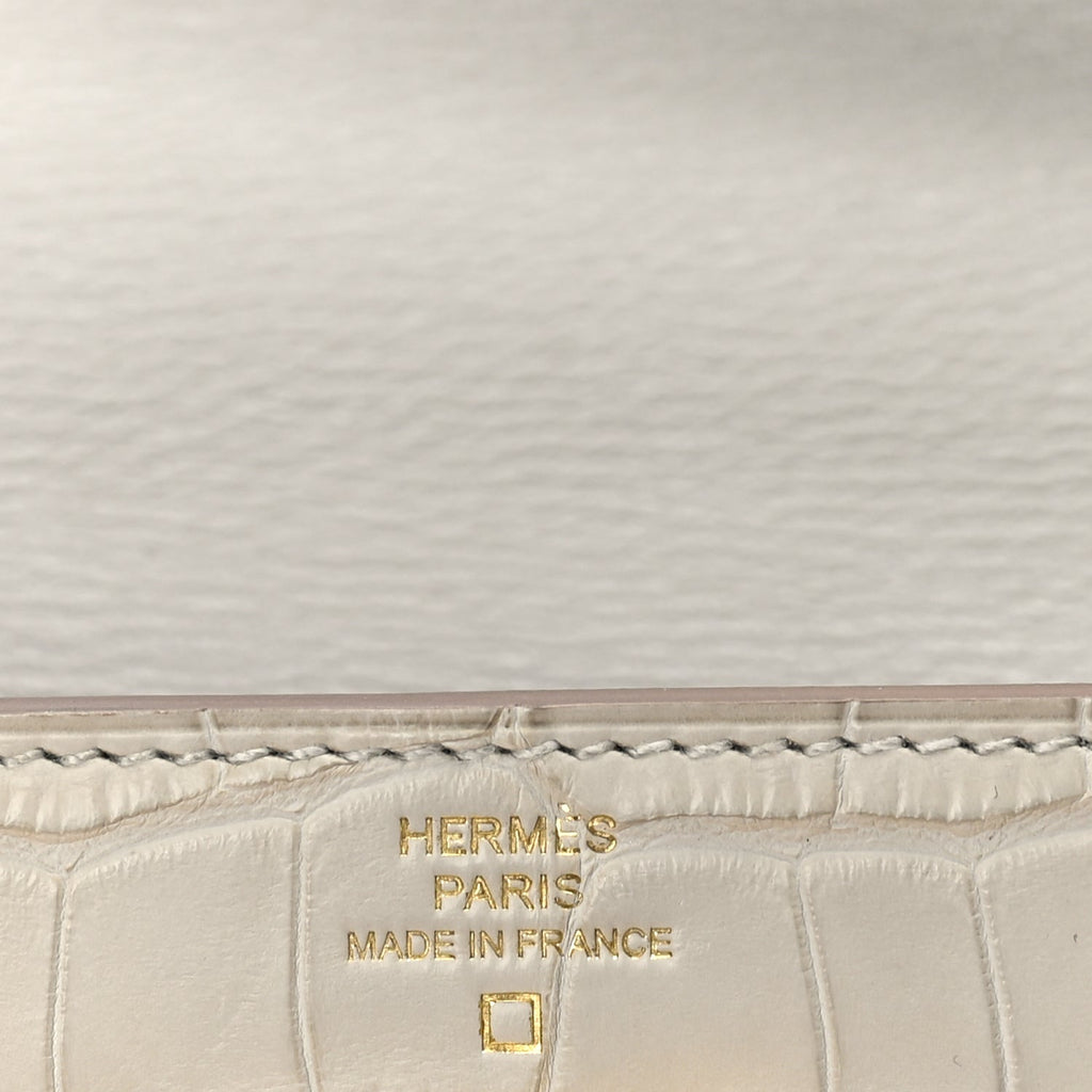 Hermes Matte Alligator Kelly Wallet To Go  Betton