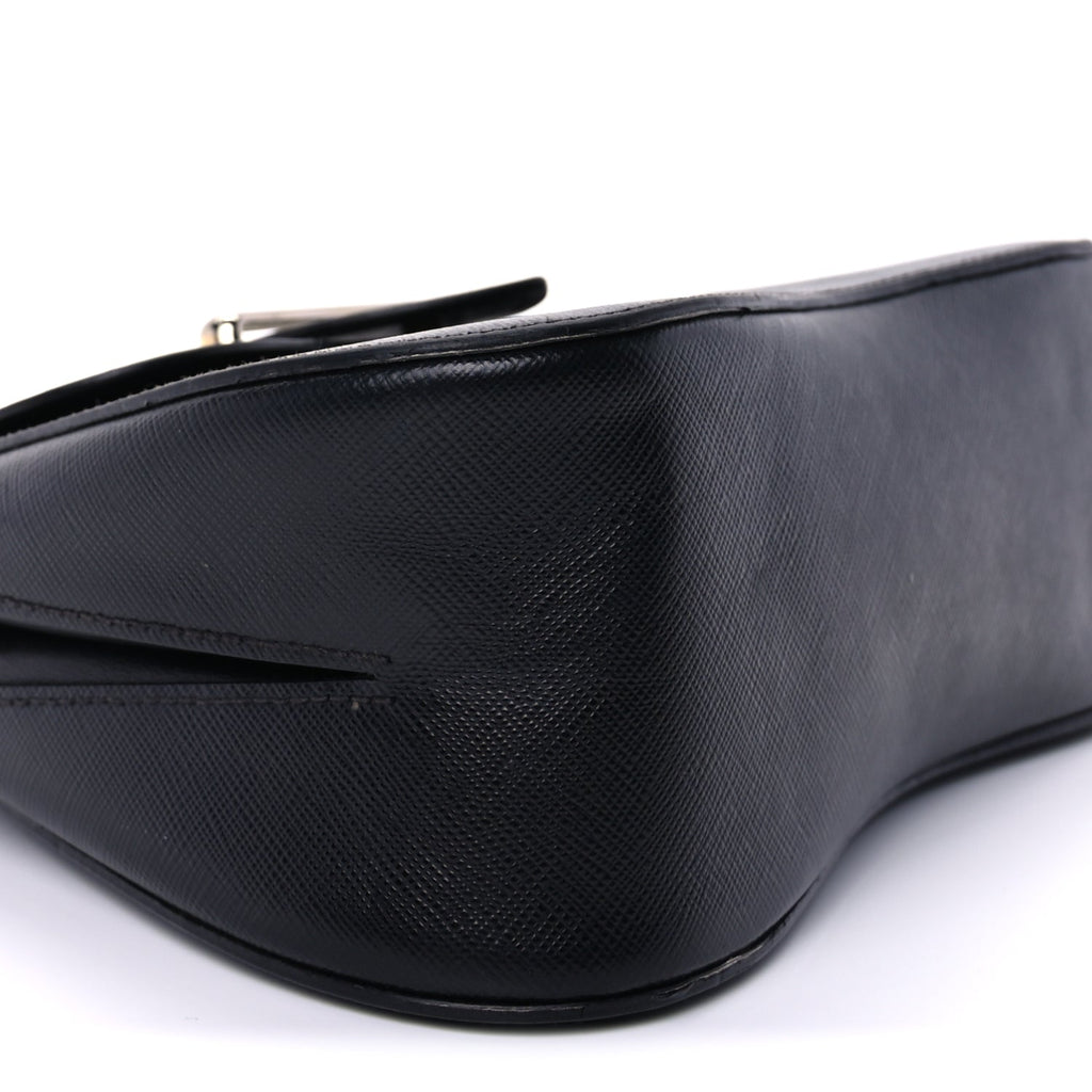 Prada Saffiano Lux Sidonie Top Handle Bag Black