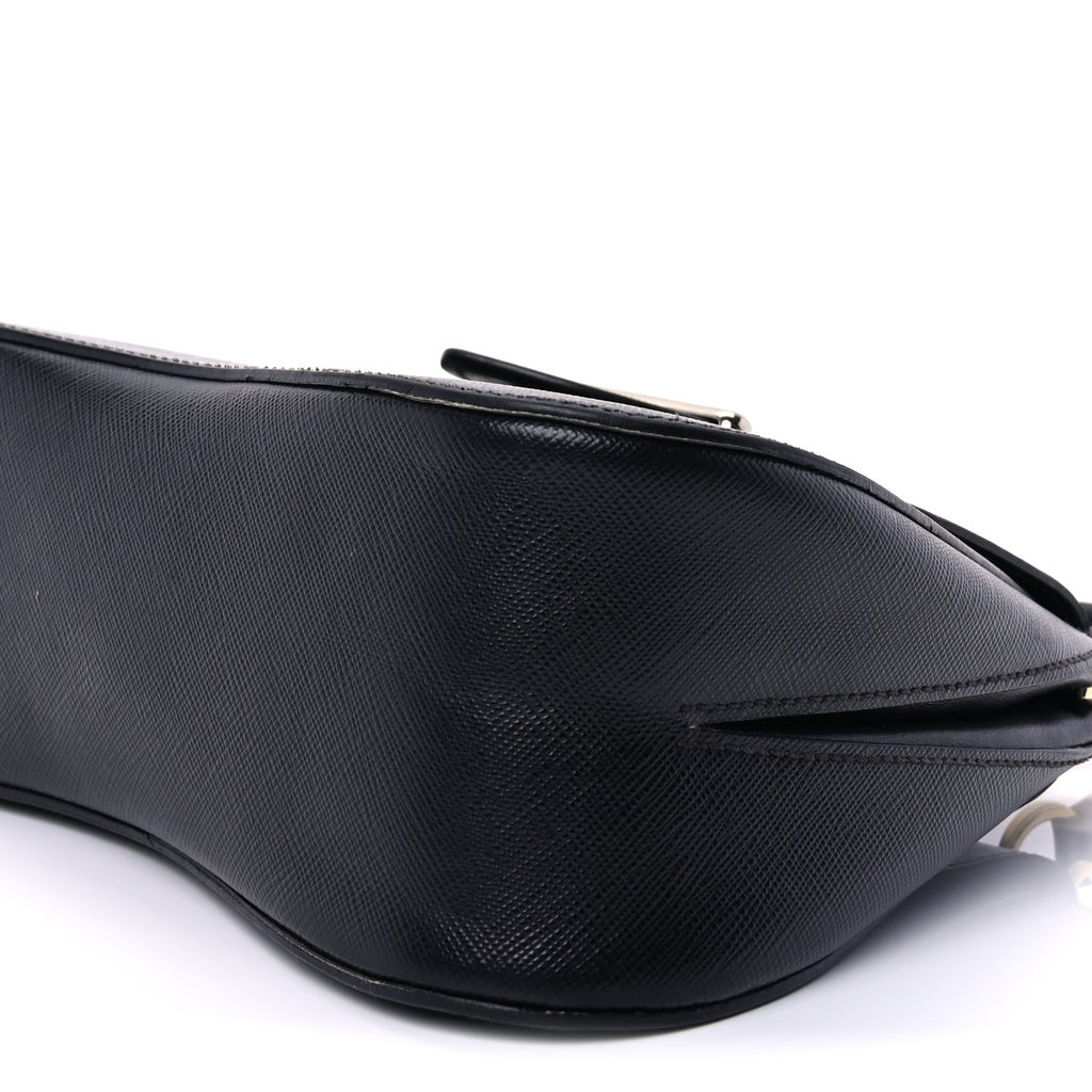 Prada Saffiano Lux Sidonie Top Handle Bag Black