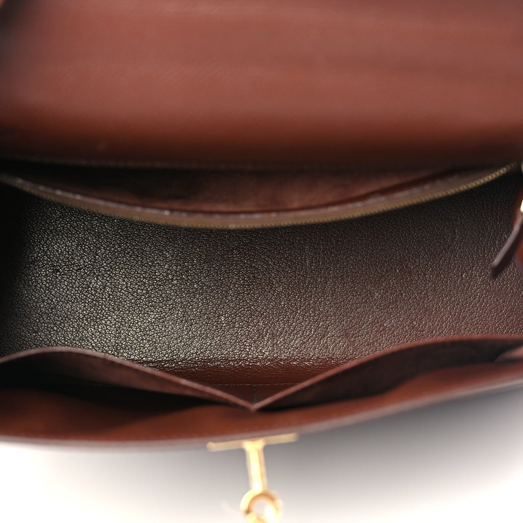 Hermes Courchevel Kelly Sellier 28 Chocolate