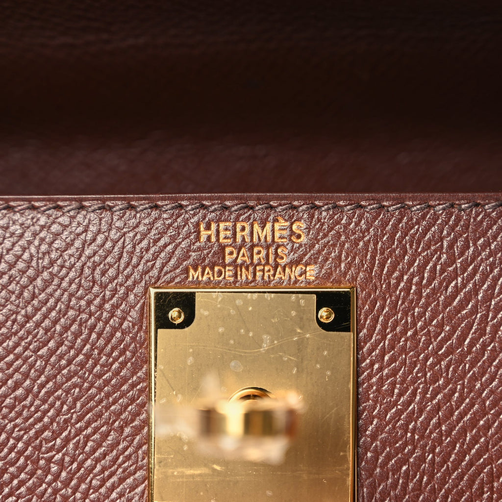 Hermes Courchevel Kelly Sellier 28 Chocolate
