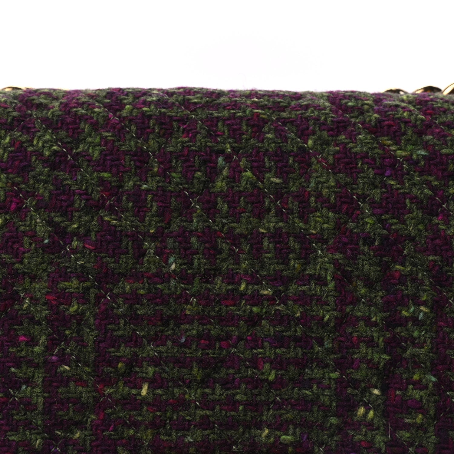 Chanel Velvet Tweed Medium Boy Flap Green