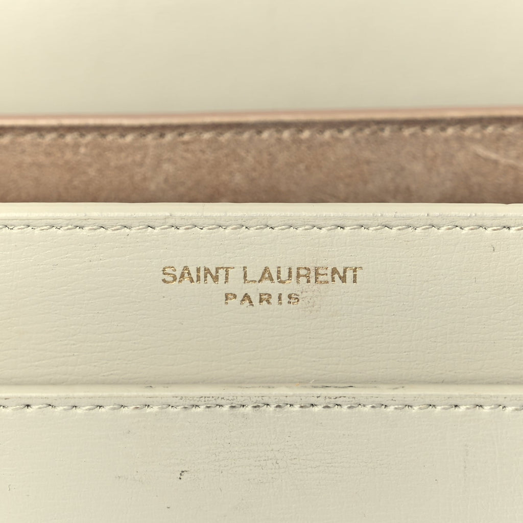Saint Laurent Calfskin Medium Monogram Sunset  Crema Soft