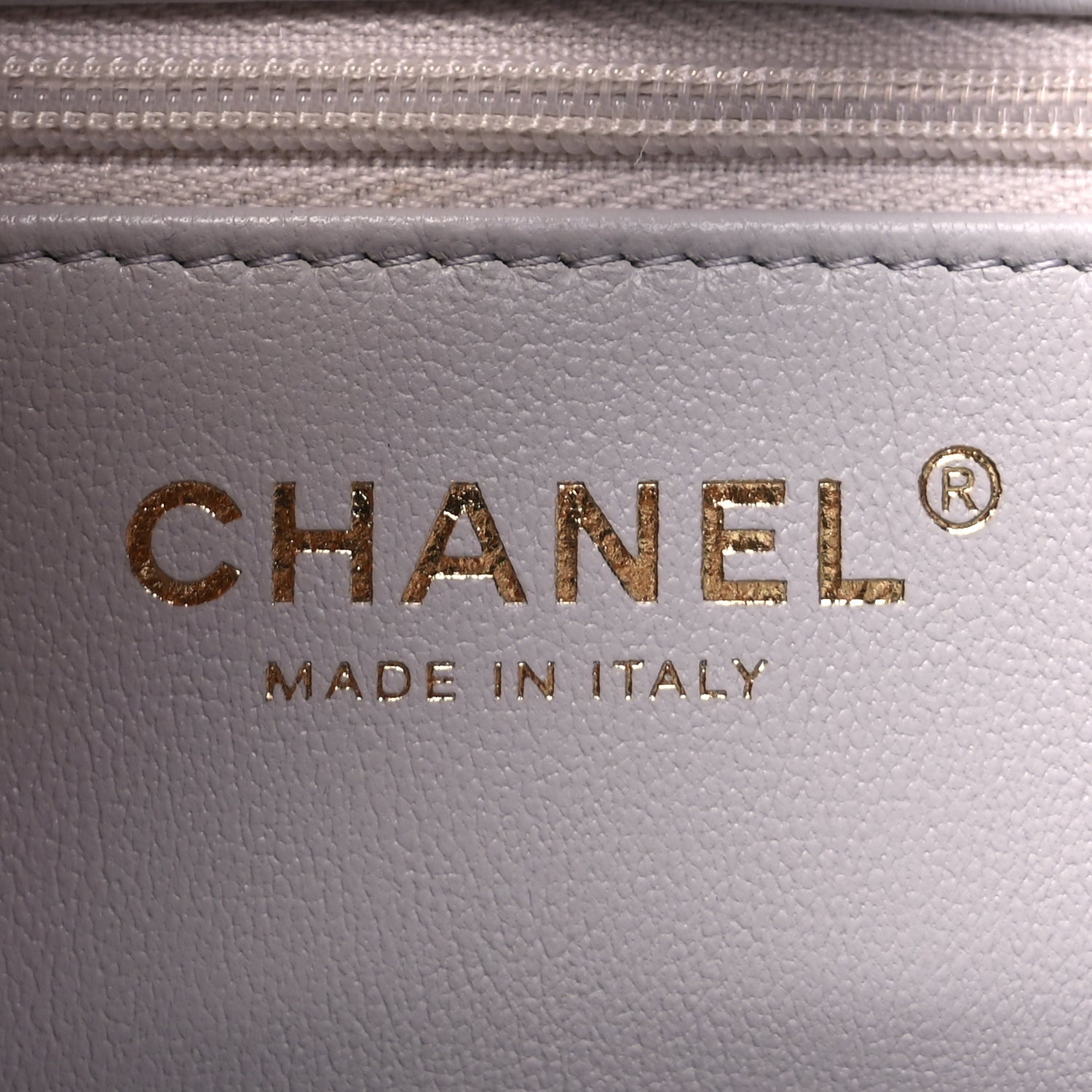 Chanel Shiny Aged Calfskin Quilted Nano Kelly Shopper  Light Grey