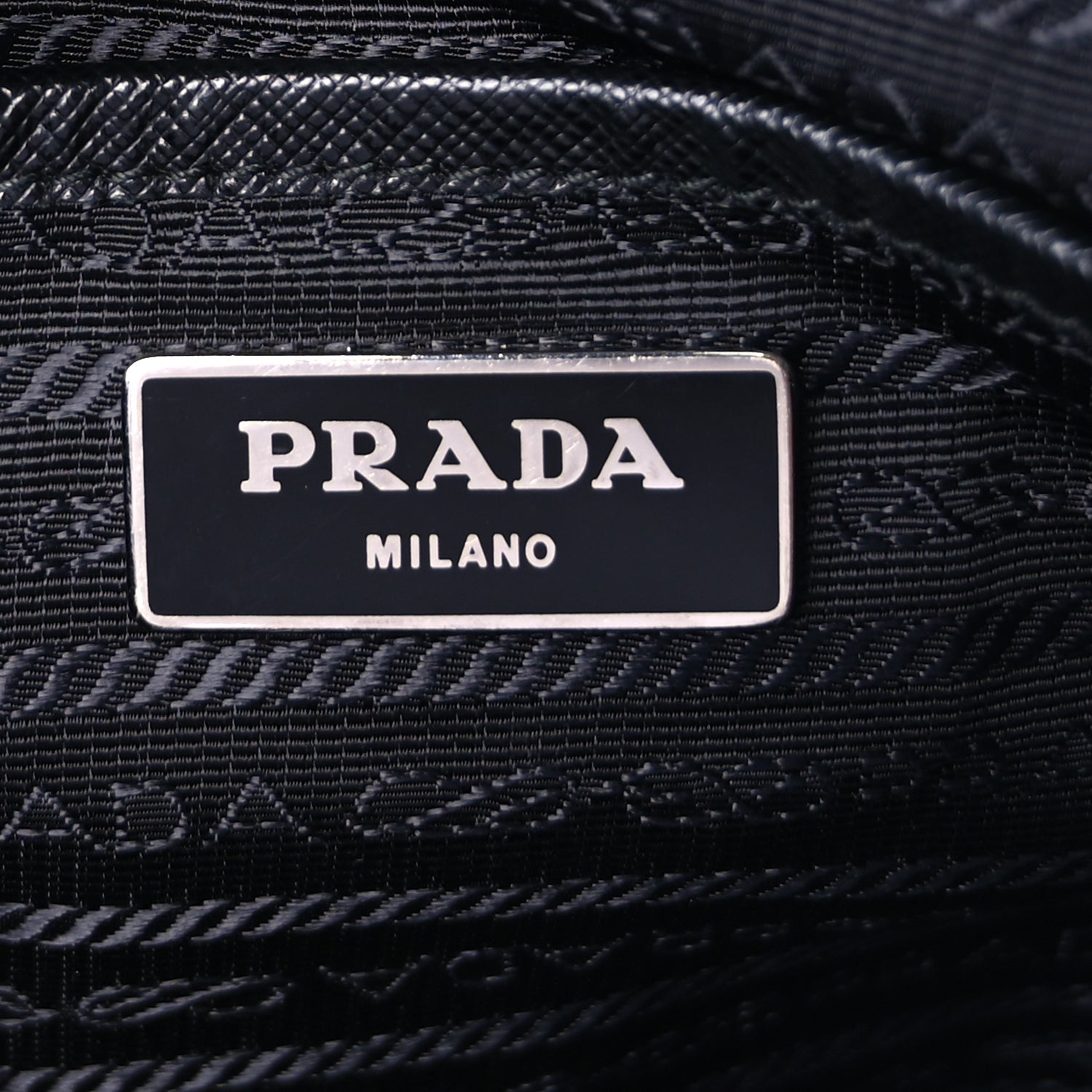 Prada Tessuto Nylon Saffiano Vela Medium Backpack  Black
