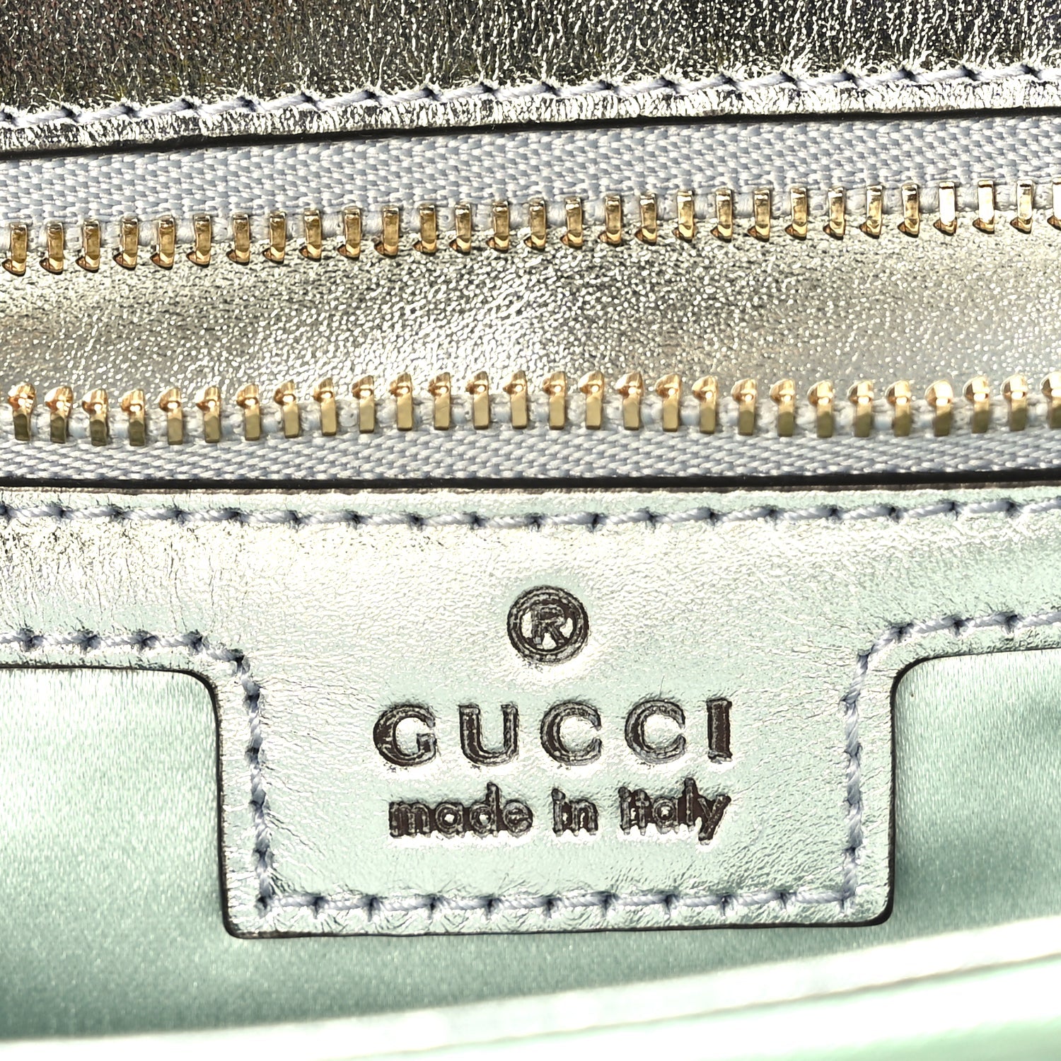 Gucci Iridescent Nappa Chevron Matelasse Small GG Marmont Shoulder Bag Iridescent Salvy Green