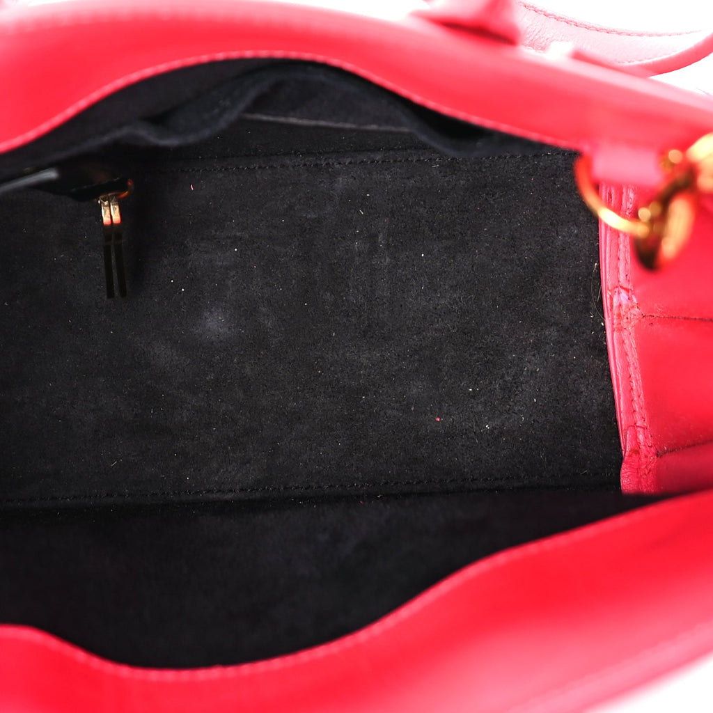 Saint Laurent Calfskin Nano Sac De Jour Lipstick Fuchsia
