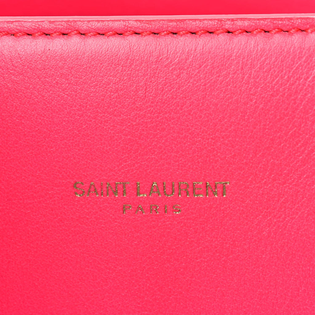 Saint Laurent Calfskin Nano Sac De Jour Lipstick Fuchsia
