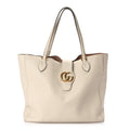 Gucci New Sakai Calfskin Lux Medium Dahlia Tote  Mystic White